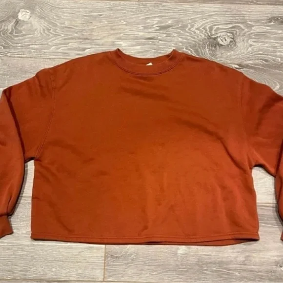 Rust Orange Crewneck Sweatshirt - Picture 1 of 4